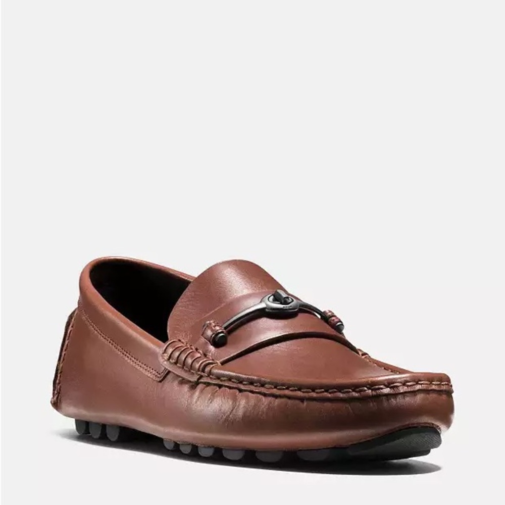 COACH Crosby Leather Turnlock Driver Men’s Loafers